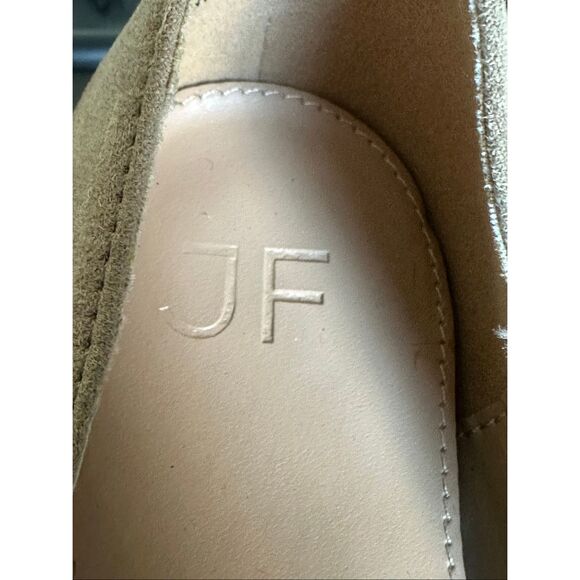 JF Women’s Beige Block Heel Faux Suede Pumps Size 8 - Picture 12 of 12